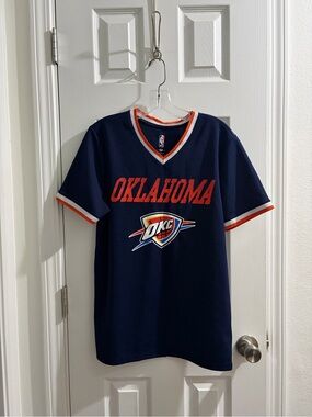 NBA Navy White Orange Jersey with NBA Logo